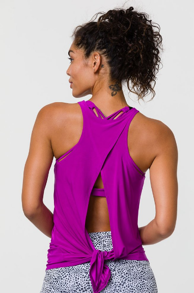 Image Title Onzie Tie Back Tank - Orchid